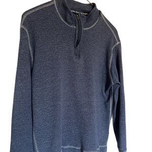 Vintage 1946 Long Sleeve Henley Mens Blue Casual Activewear Shirt SZ L